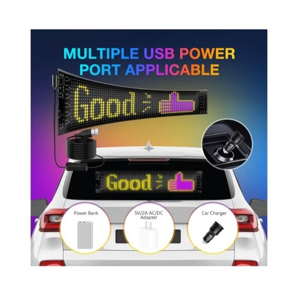 Programmable LED Scrolling Sign Display Bluetooth App Control Flexible RGB Matri - Picture 3 of 10